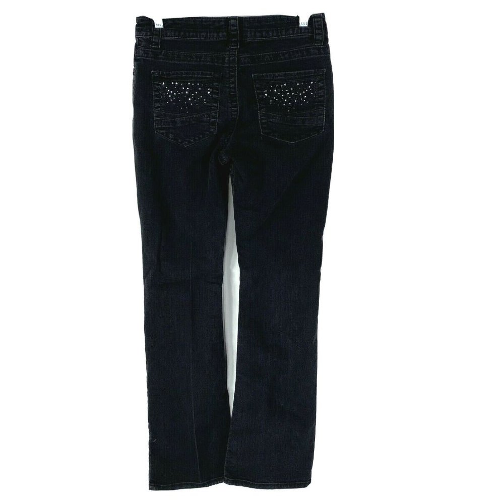 Lee 6 Medium Jeans Bootcut Slender Secret Black Bling Pockets Stretch Inseam 32